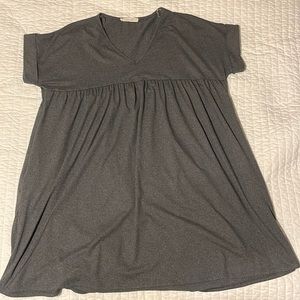 Heather Gray Babydoll Dress